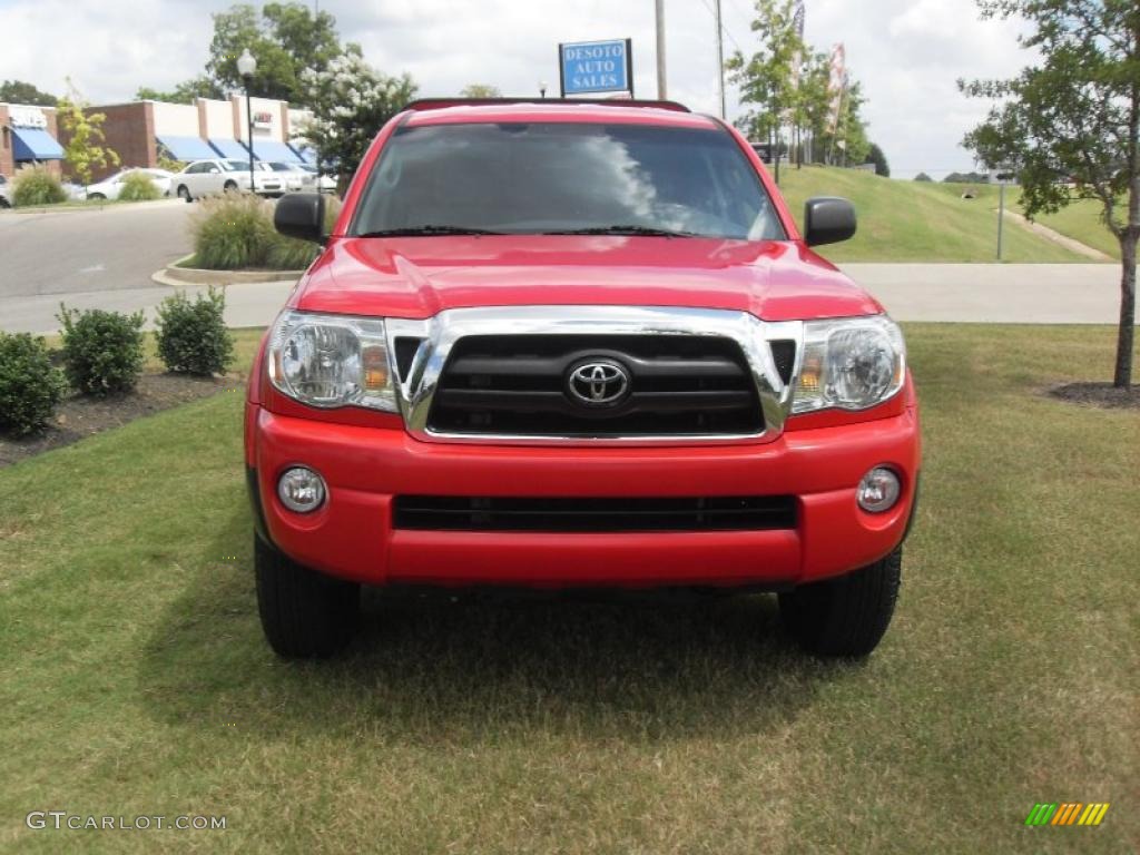 2008 Tacoma V6 PreRunner Access Cab - Radiant Red / Graphite Gray photo #2