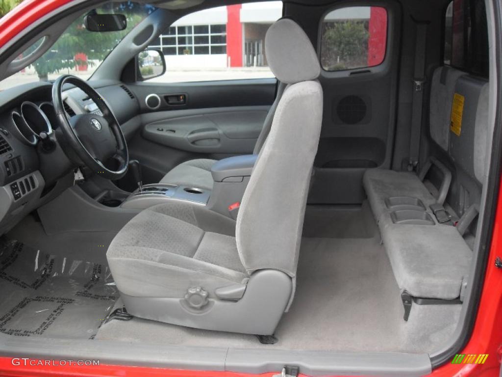 2008 Tacoma V6 PreRunner Access Cab - Radiant Red / Graphite Gray photo #9