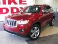 2011 Inferno Red Crystal Pearl Jeep Grand Cherokee Overland  photo #2