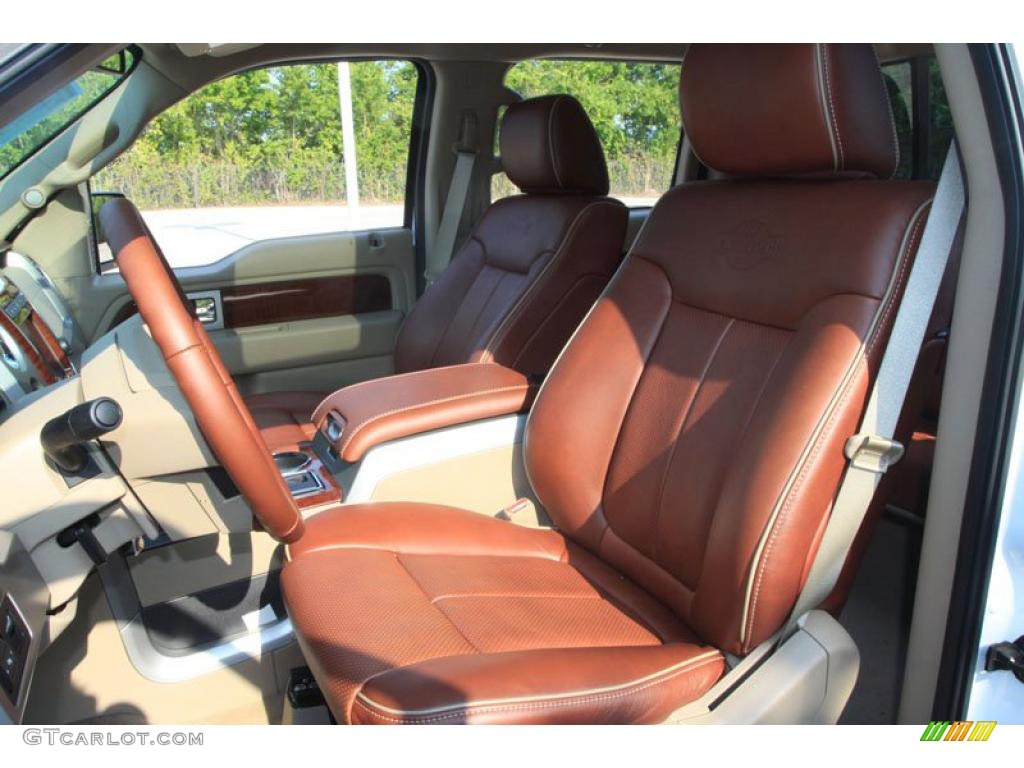 2010 F150 King Ranch SuperCrew - White Platinum Metallic Tri Coat / Chapparal Leather photo #5