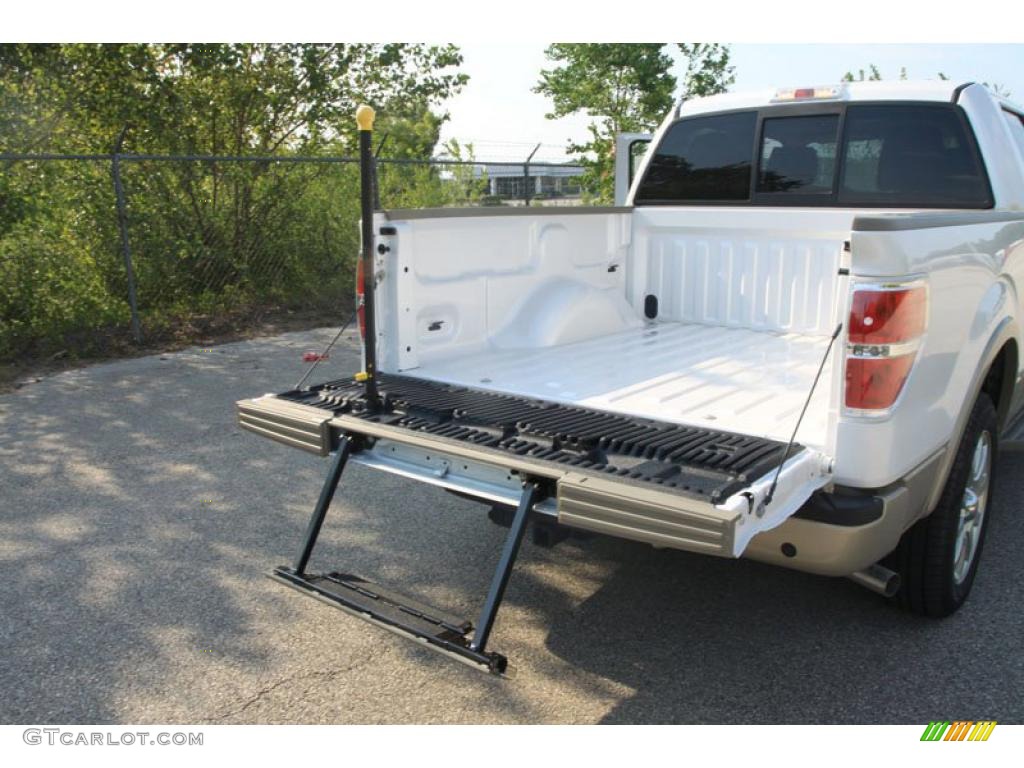 2010 F150 King Ranch SuperCrew - White Platinum Metallic Tri Coat / Chapparal Leather photo #18