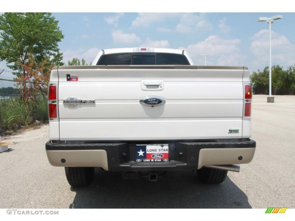 2010 F150 King Ranch SuperCrew - White Platinum Metallic Tri Coat / Chapparal Leather photo #11