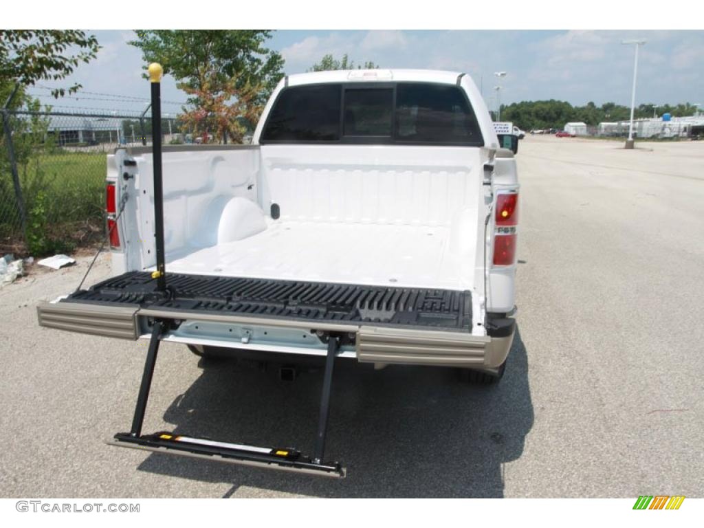 2010 F150 King Ranch SuperCrew - White Platinum Metallic Tri Coat / Chapparal Leather photo #14