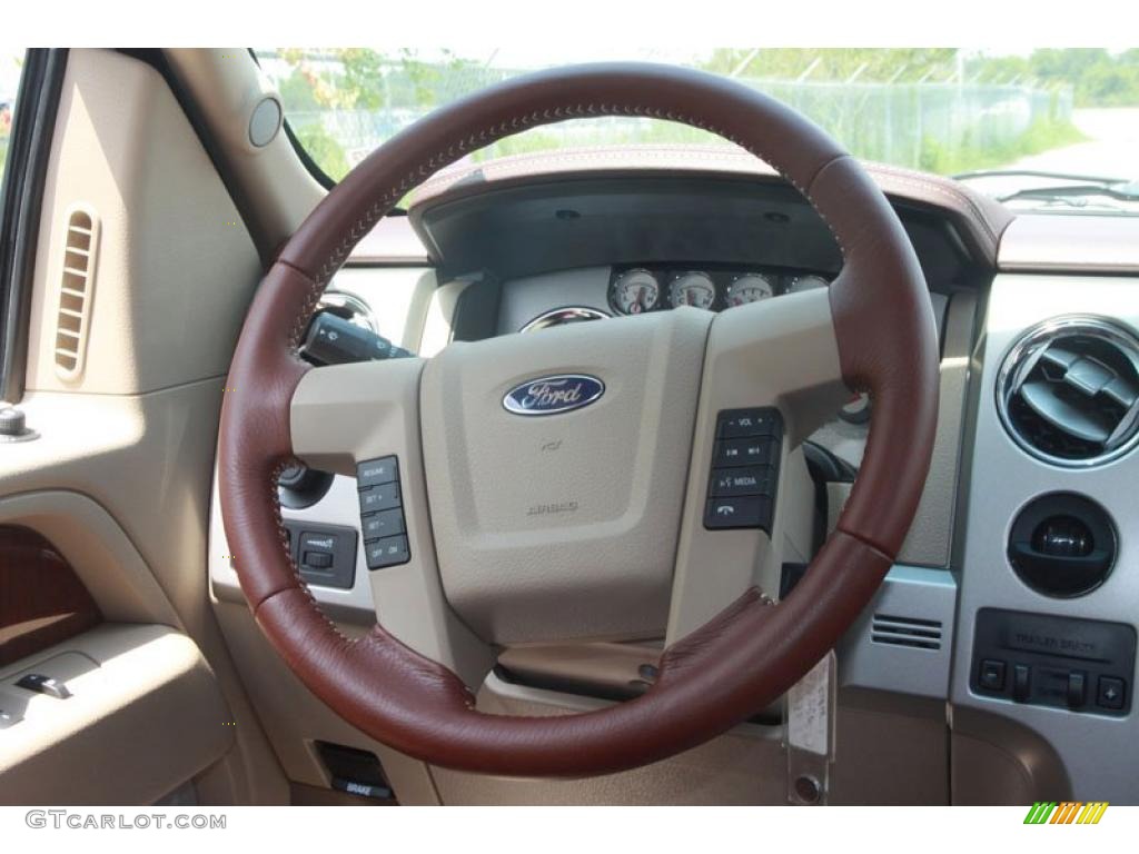 2010 F150 King Ranch SuperCrew - White Platinum Metallic Tri Coat / Chapparal Leather photo #16