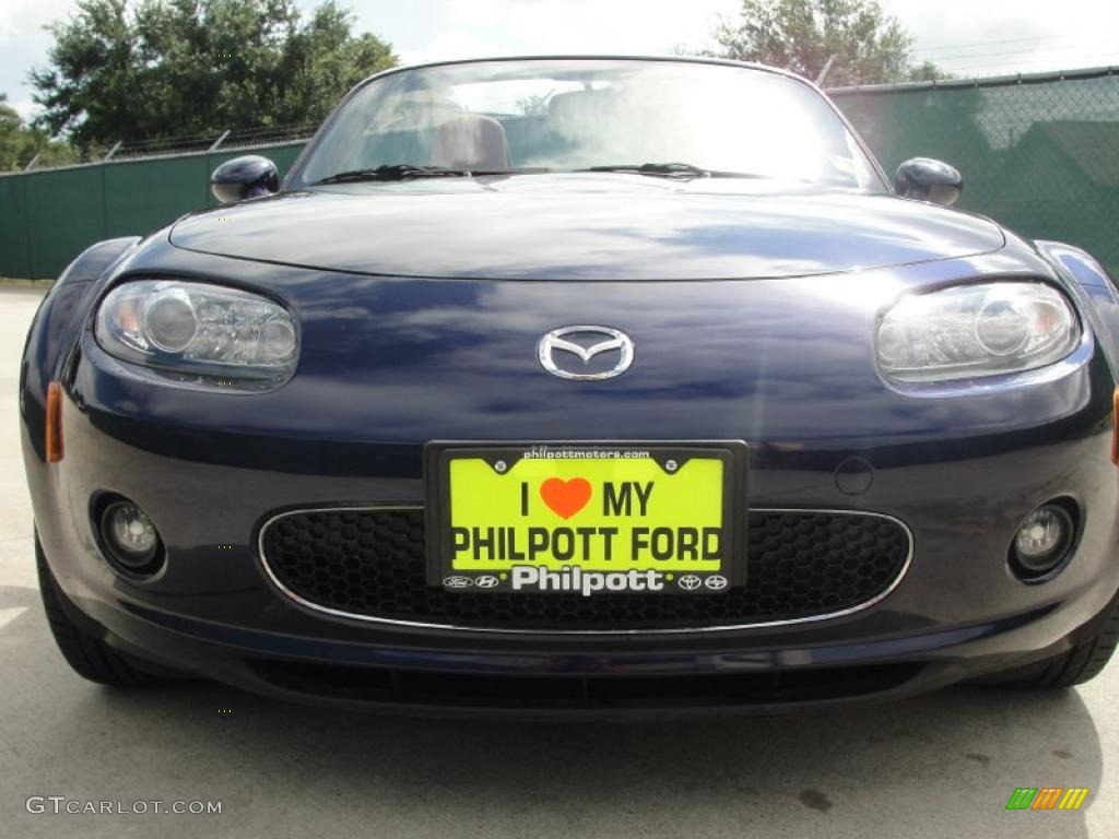 2008 MX-5 Miata Grand Touring Hardtop Roadster - Stormy Blue Mica / Saddle Brown photo #9