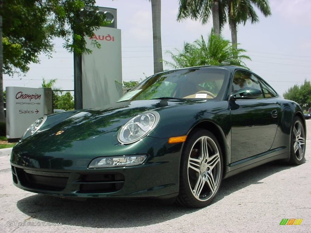 2008 911 Carrera 4 Coupe - Forest Green Metallic / Sand Beige photo #7