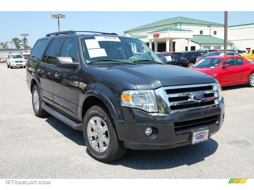 2009 Expedition XLT - Black Pearl Slate Metallic / Camel photo #1