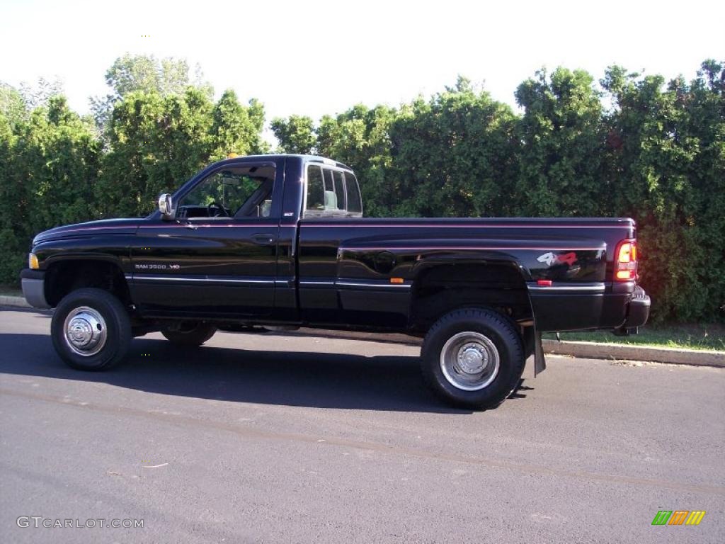 1997 Ram 3500 Laramie Regular Cab 4x4 Dually - Black / Gray photo #5