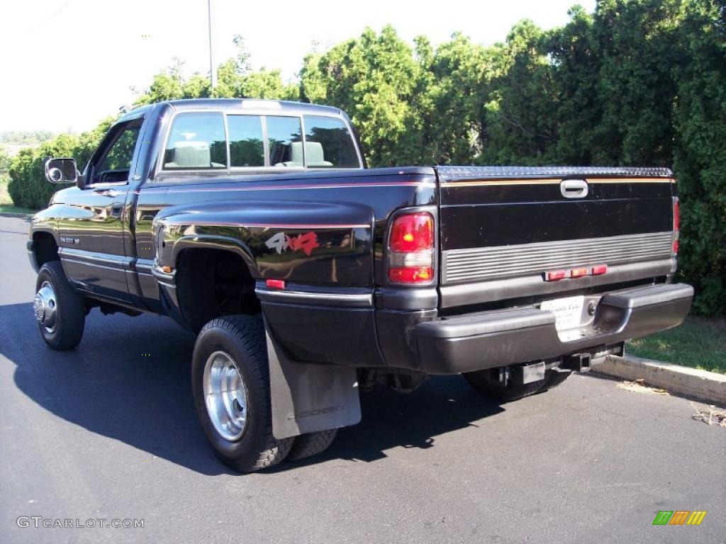 1997 Ram 3500 Laramie Regular Cab 4x4 Dually - Black / Gray photo #7