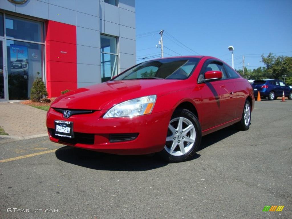 2003 Accord EX V6 Coupe - San Marino Red / Ivory photo #1