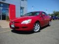 2003 San Marino Red Honda Accord EX V6 Coupe  photo #1