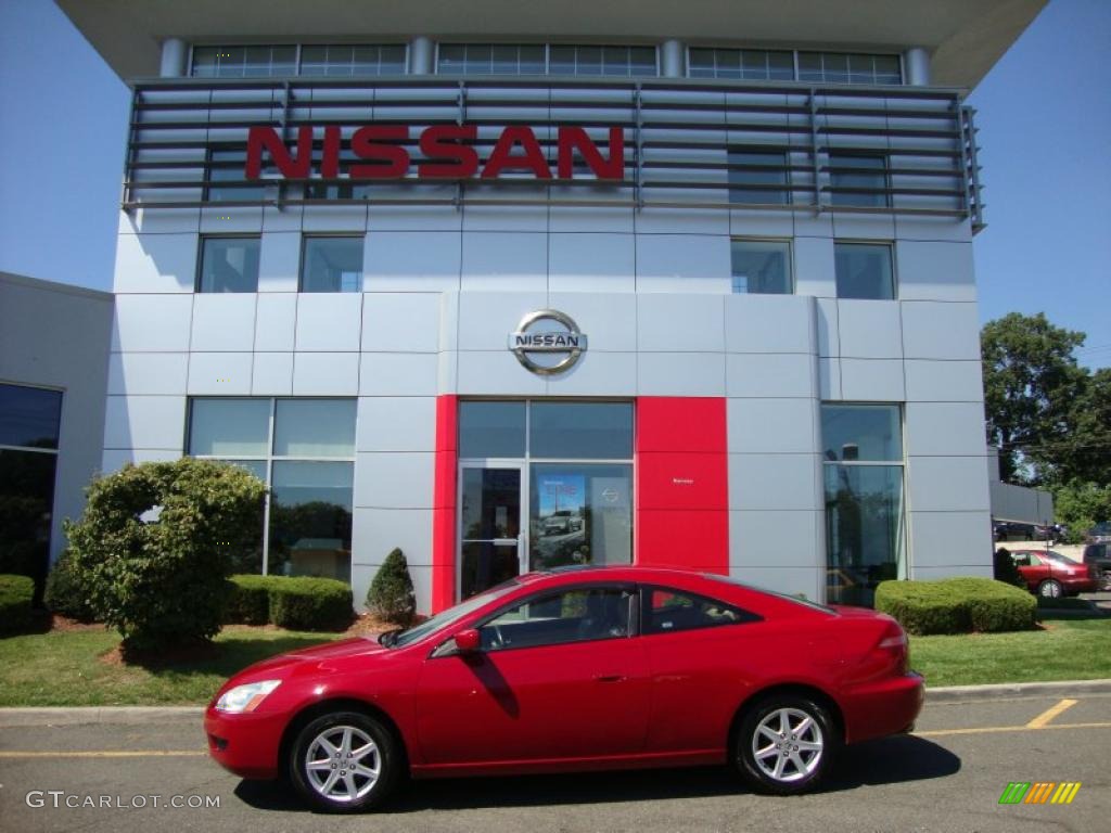 2003 Accord EX V6 Coupe - San Marino Red / Ivory photo #3