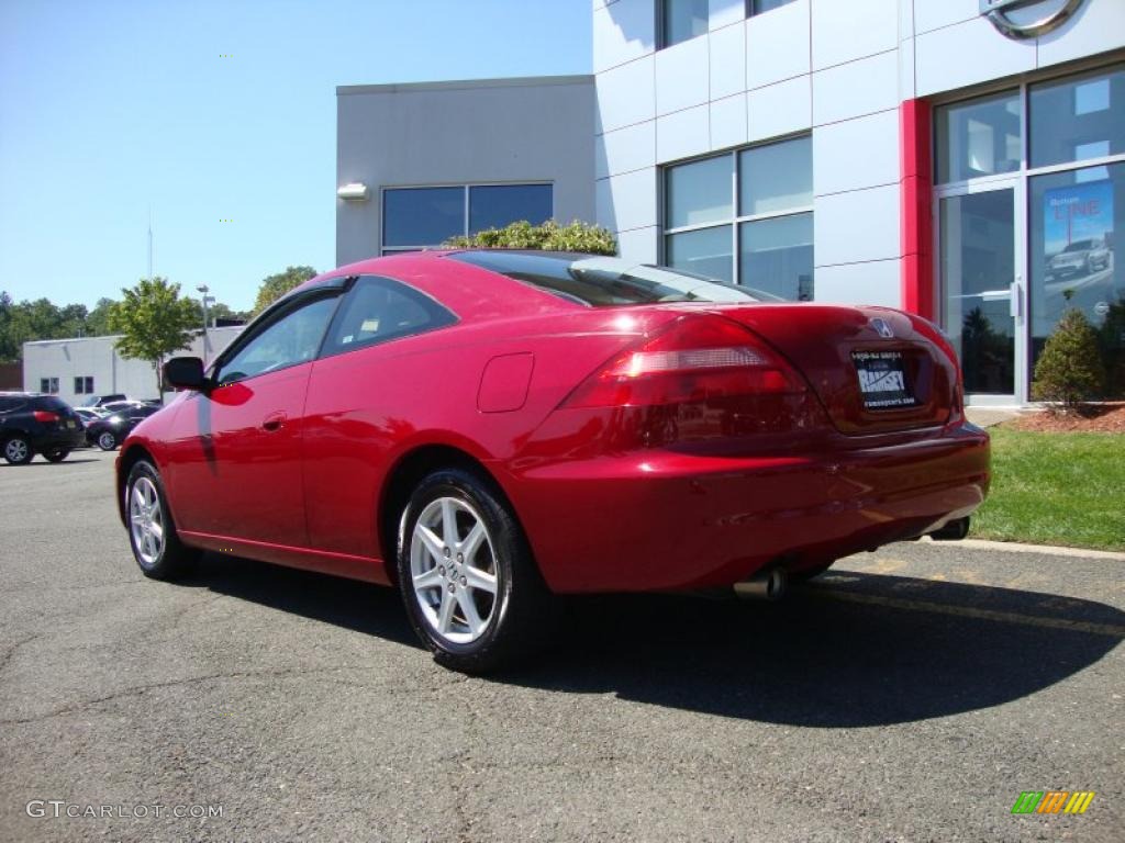 2003 Accord EX V6 Coupe - San Marino Red / Ivory photo #4