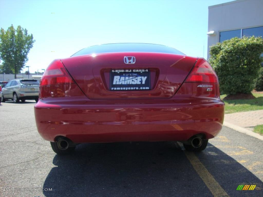 2003 Accord EX V6 Coupe - San Marino Red / Ivory photo #5
