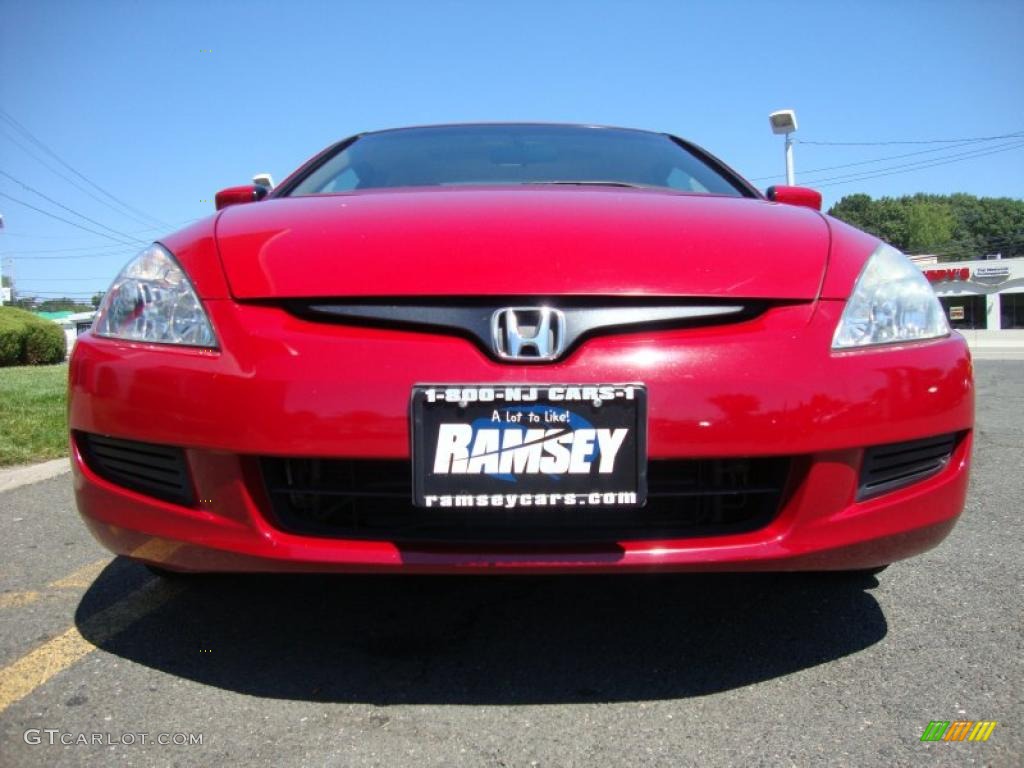 2003 Accord EX V6 Coupe - San Marino Red / Ivory photo #9