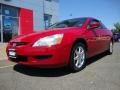 2003 San Marino Red Honda Accord EX V6 Coupe  photo #10