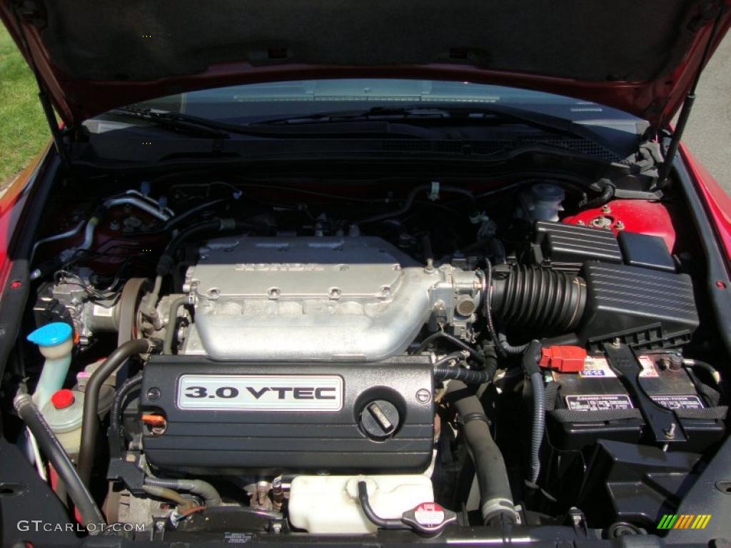 2003 Accord EX V6 Coupe - San Marino Red / Ivory photo #20