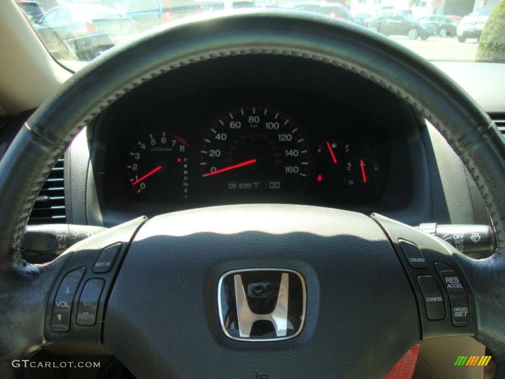 2003 Accord EX V6 Coupe - San Marino Red / Ivory photo #33