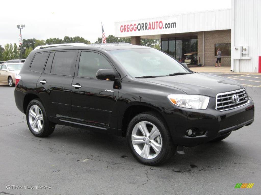 2010 Highlander Limited - Black / Sand Beige photo #1