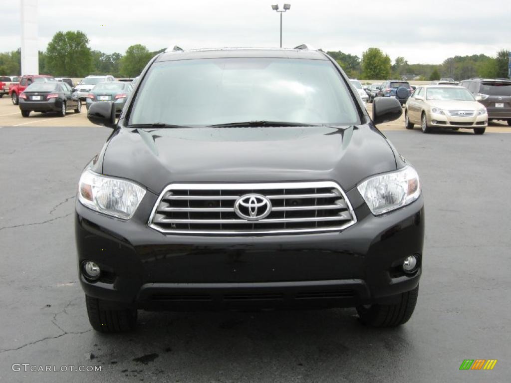 2010 Highlander Limited - Black / Sand Beige photo #2