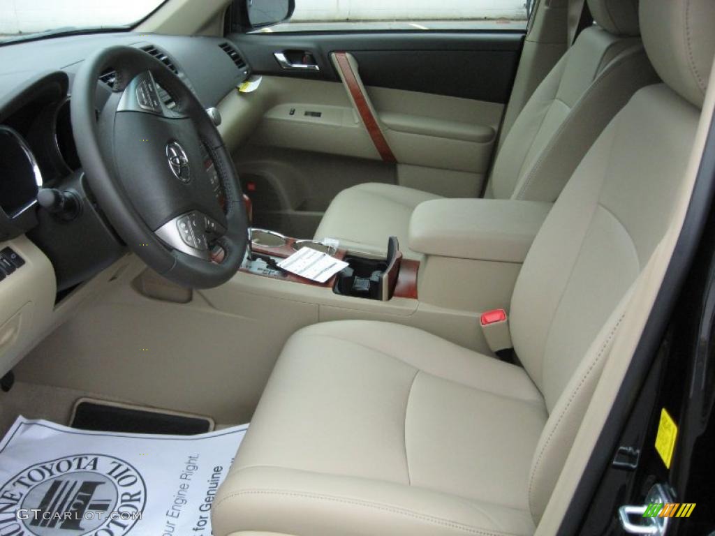 2010 Highlander Limited - Black / Sand Beige photo #12