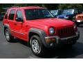 2003 Flame Red Jeep Liberty Sport 4x4  photo #12