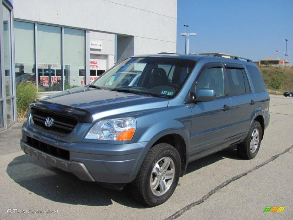 2005 Pilot EX 4WD - Steel Blue Metallic / Gray photo #2