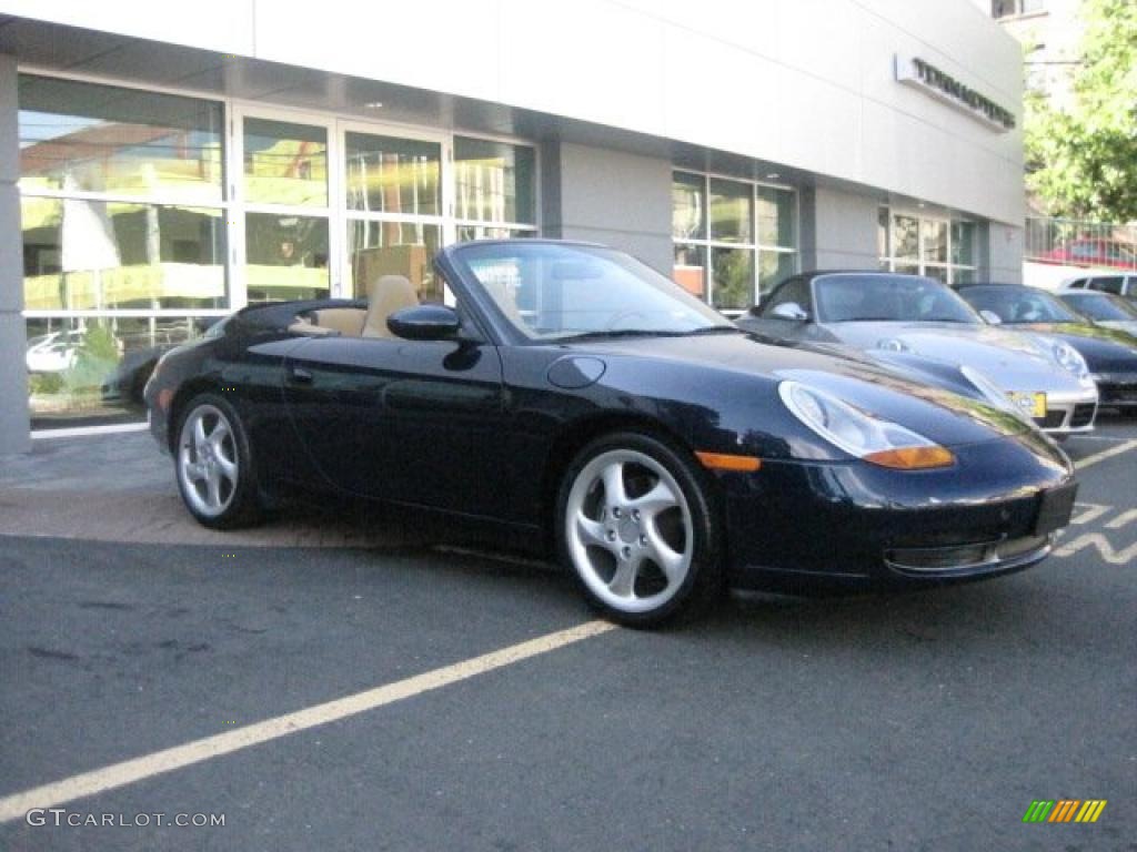 1999 911 Carrera Cabriolet - Ocean Blue Metallic / Savanna Beige photo #13