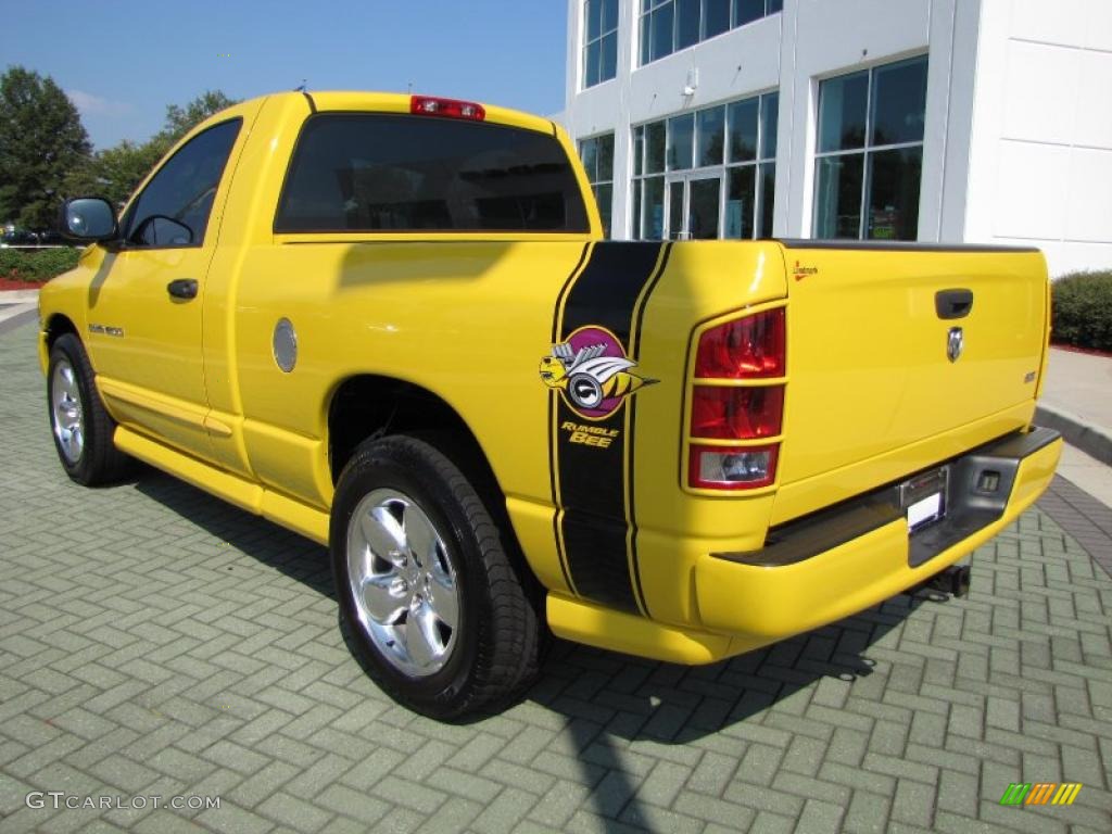 2005 Ram 1500 SLT Rumble Bee Regular Cab - Solar Yellow / Dark Slate Gray photo #3