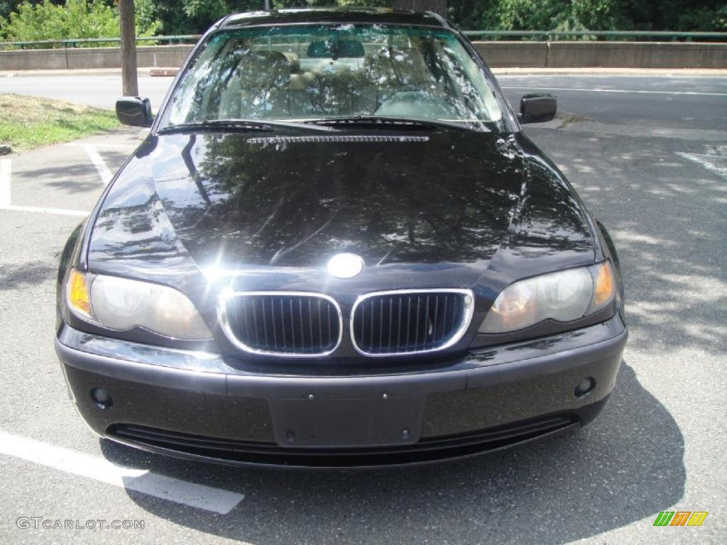 2002 3 Series 325xi Sedan - Jet Black / Sand photo #3