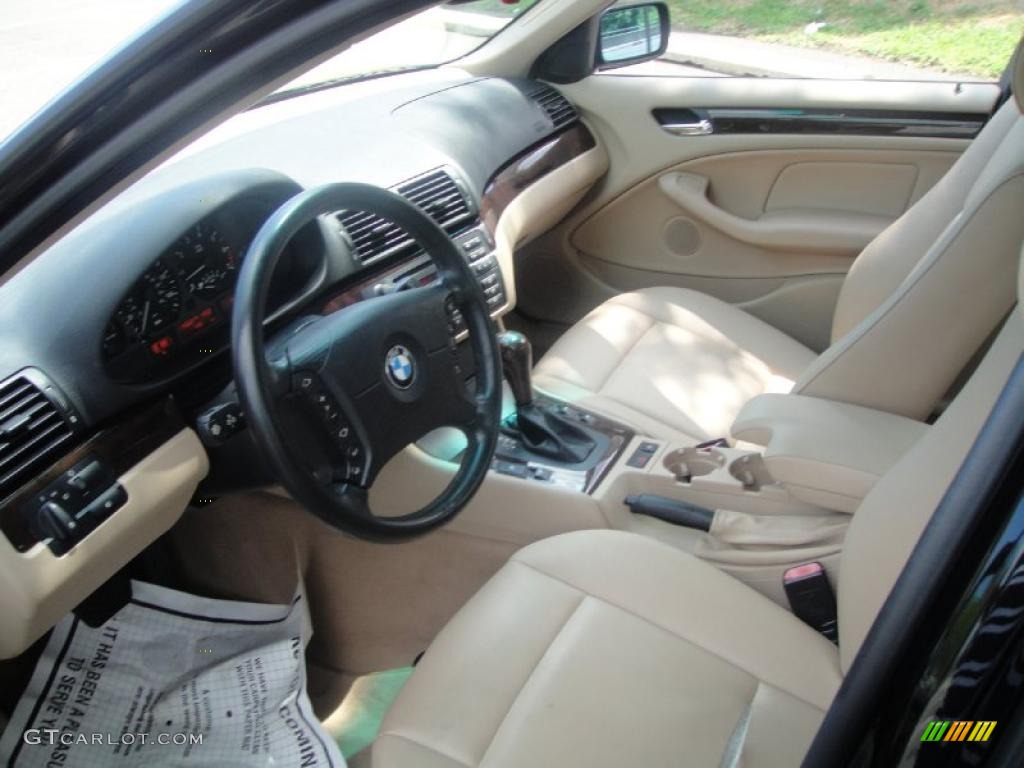 2002 3 Series 325xi Sedan - Jet Black / Sand photo #5