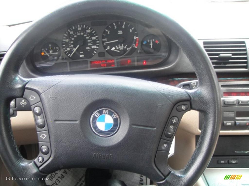 2002 3 Series 325xi Sedan - Jet Black / Sand photo #10