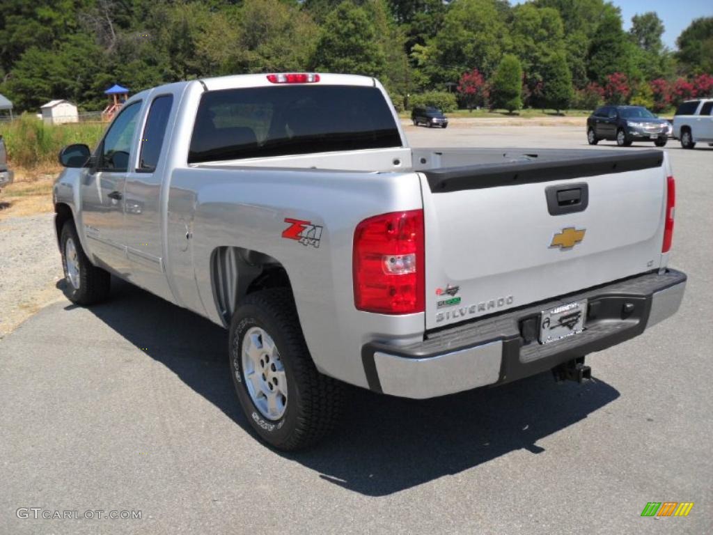 2010 Silverado 1500 LT Extended Cab 4x4 - Sheer Silver Metallic / Ebony photo #2