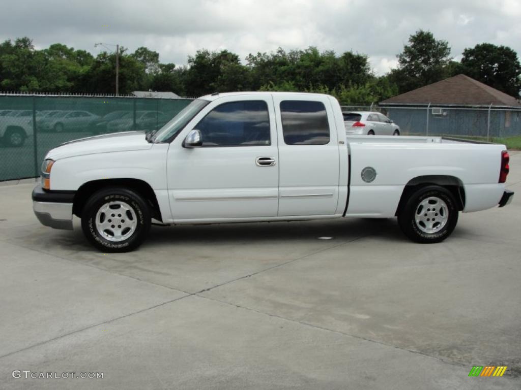 2003 Silverado 1500 LT Extended Cab - Summit White / Tan photo #6