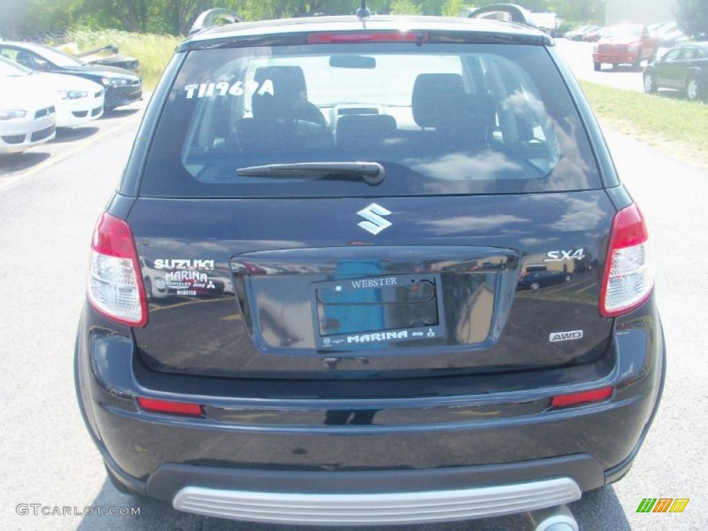 2007 SX4 Convenience AWD - Black Onyx Pearl / Black photo #9