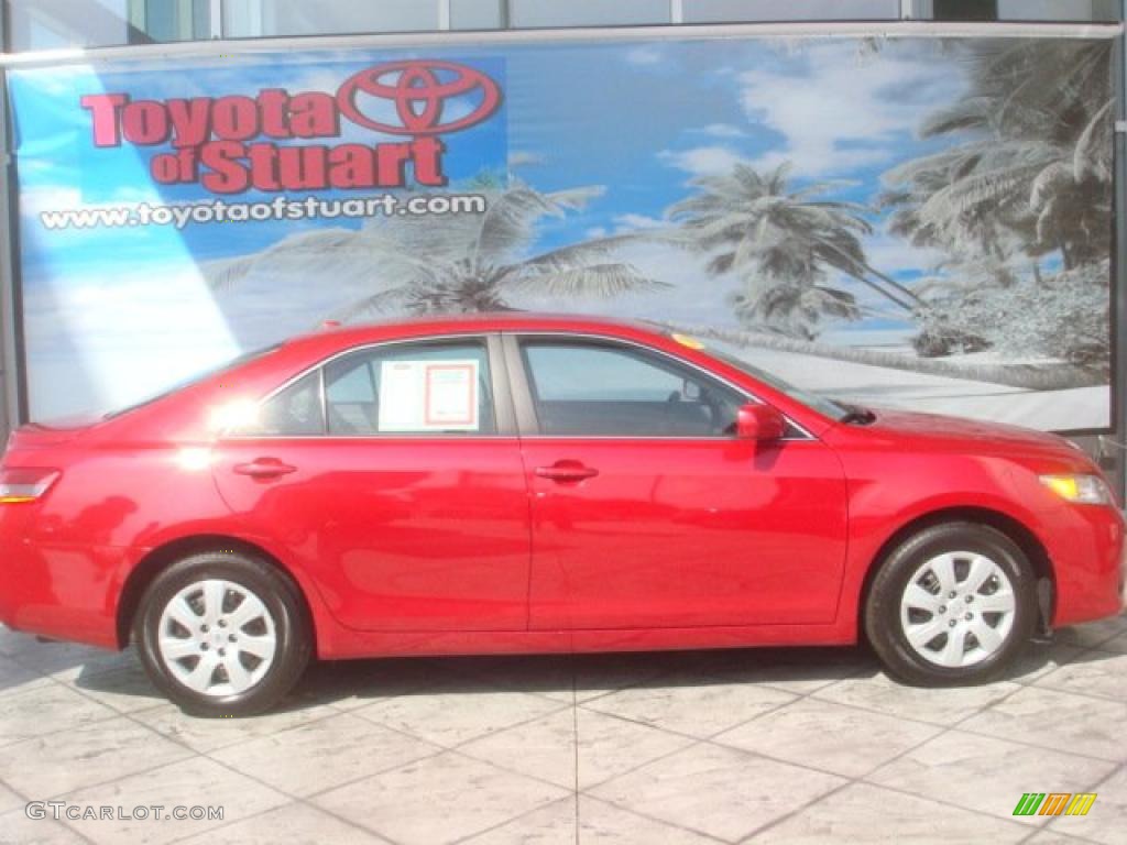 2010 Camry LE - Barcelona Red Metallic / Ash Gray photo #1