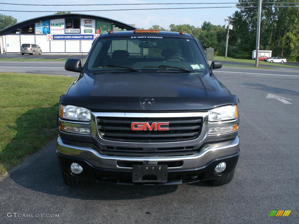 2005 Sierra 2500HD SLE Extended Cab 4x4 - Onyx Black / Dark Pewter photo #2