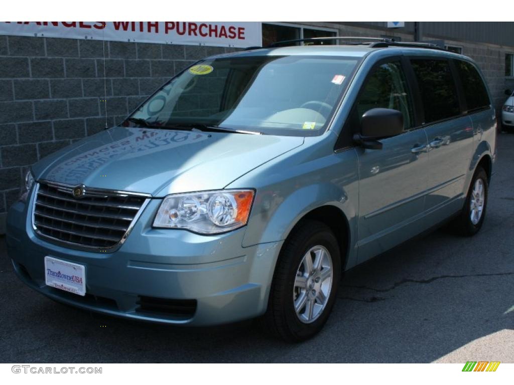 2010 Town & Country LX - Clearwater Blue Pearl / Medium Slate Gray/Light Shale photo #20