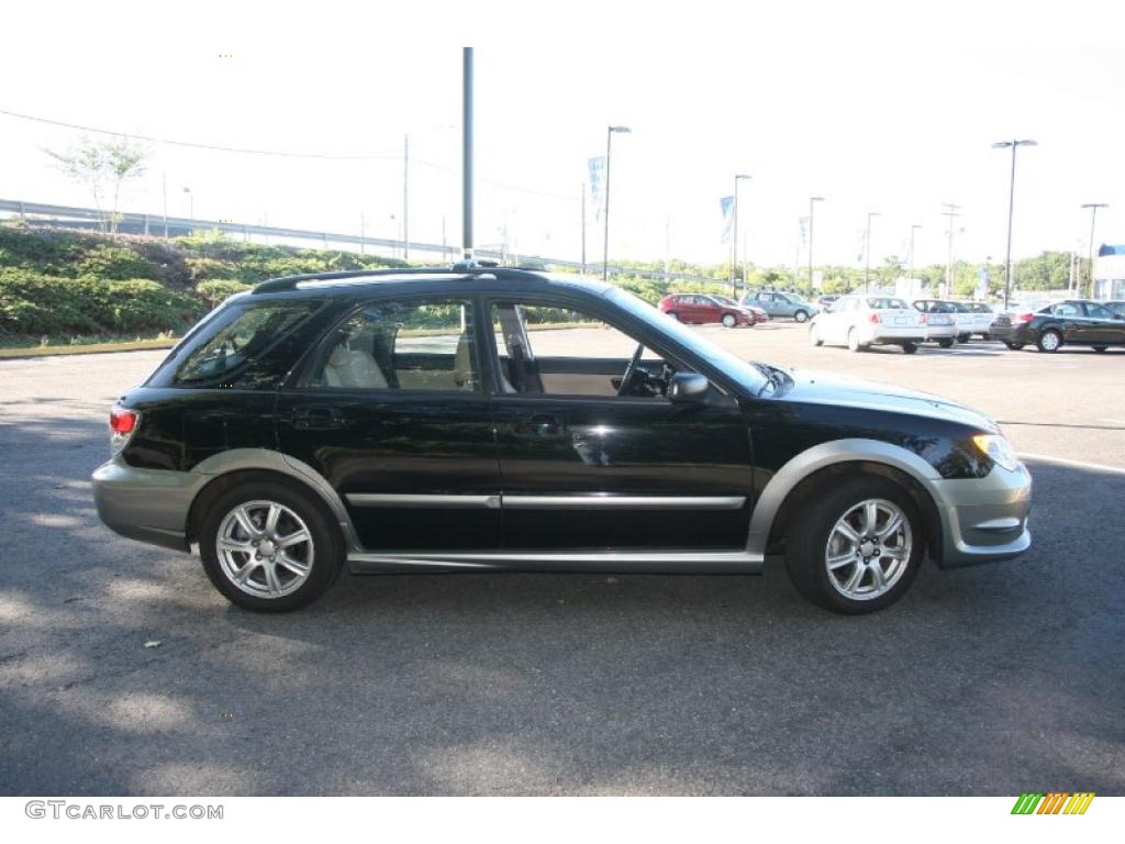 2007 Impreza Outback Sport Wagon - Obsidian Black Pearl / Desert Beige photo #4