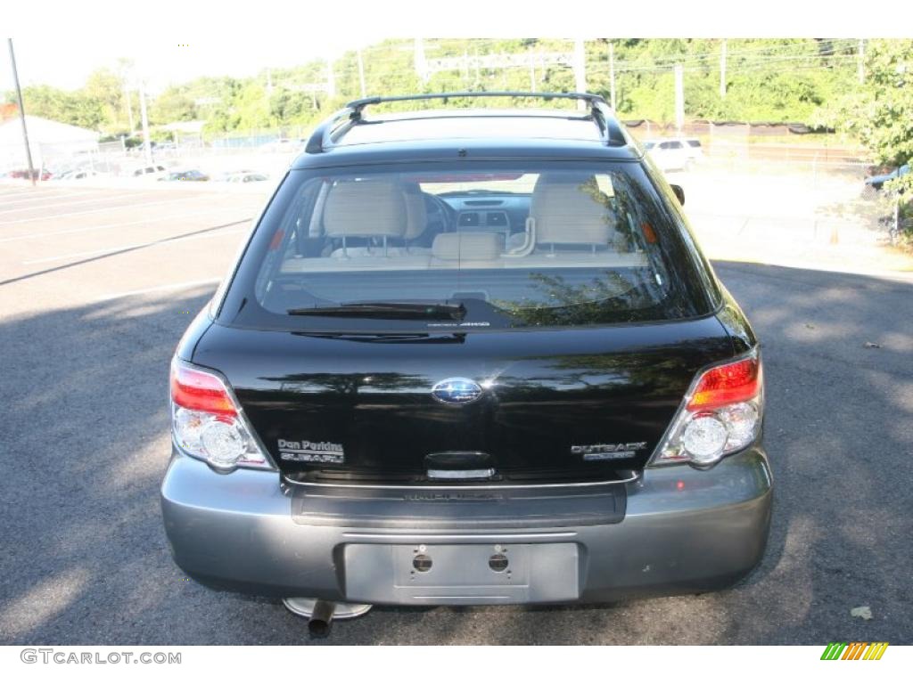 2007 Impreza Outback Sport Wagon - Obsidian Black Pearl / Desert Beige photo #6