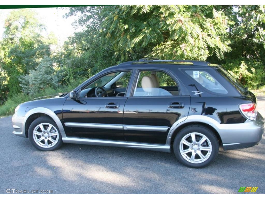2007 Impreza Outback Sport Wagon - Obsidian Black Pearl / Desert Beige photo #9