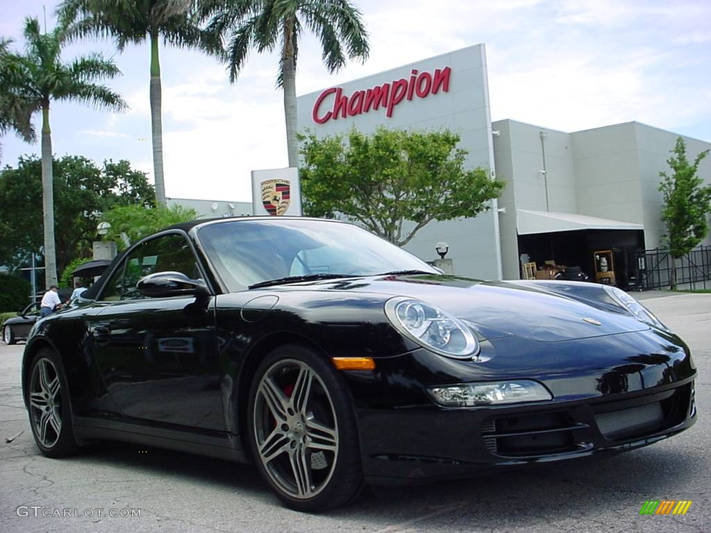 2007 911 Carrera 4S Cabriolet - Black / Sand Beige photo #1