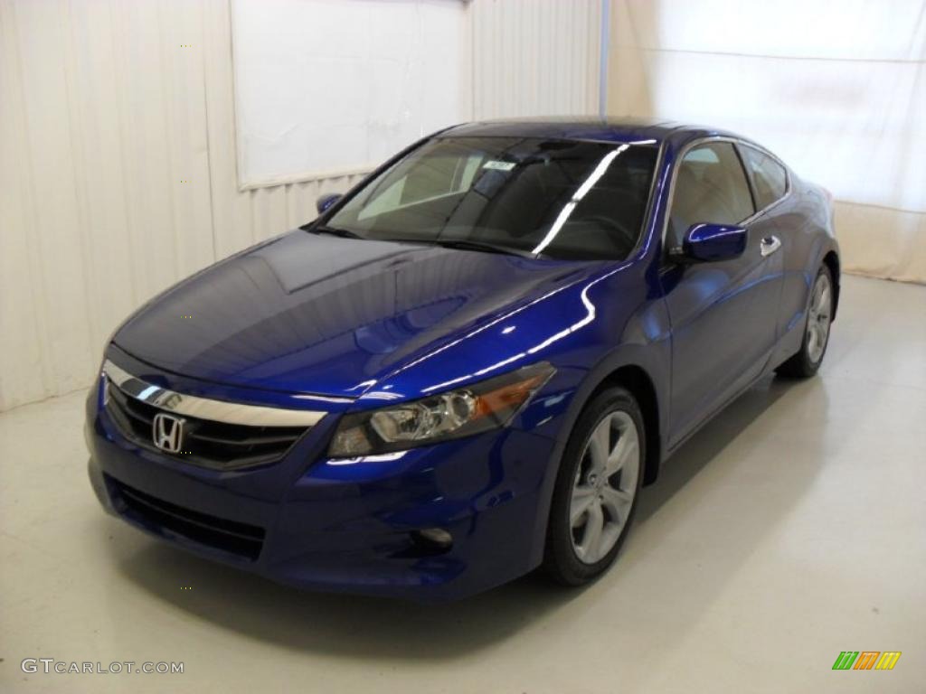 2011 Accord EX-L V6 Coupe - Belize Blue Pearl / Black photo #1