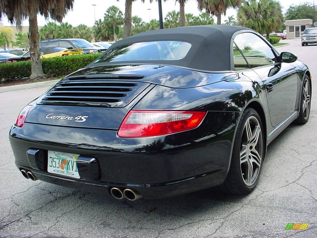 2007 911 Carrera 4S Cabriolet - Black / Sand Beige photo #3