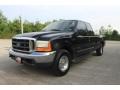 2000 Black Ford F250 Super Duty XLT Extended Cab  photo #2