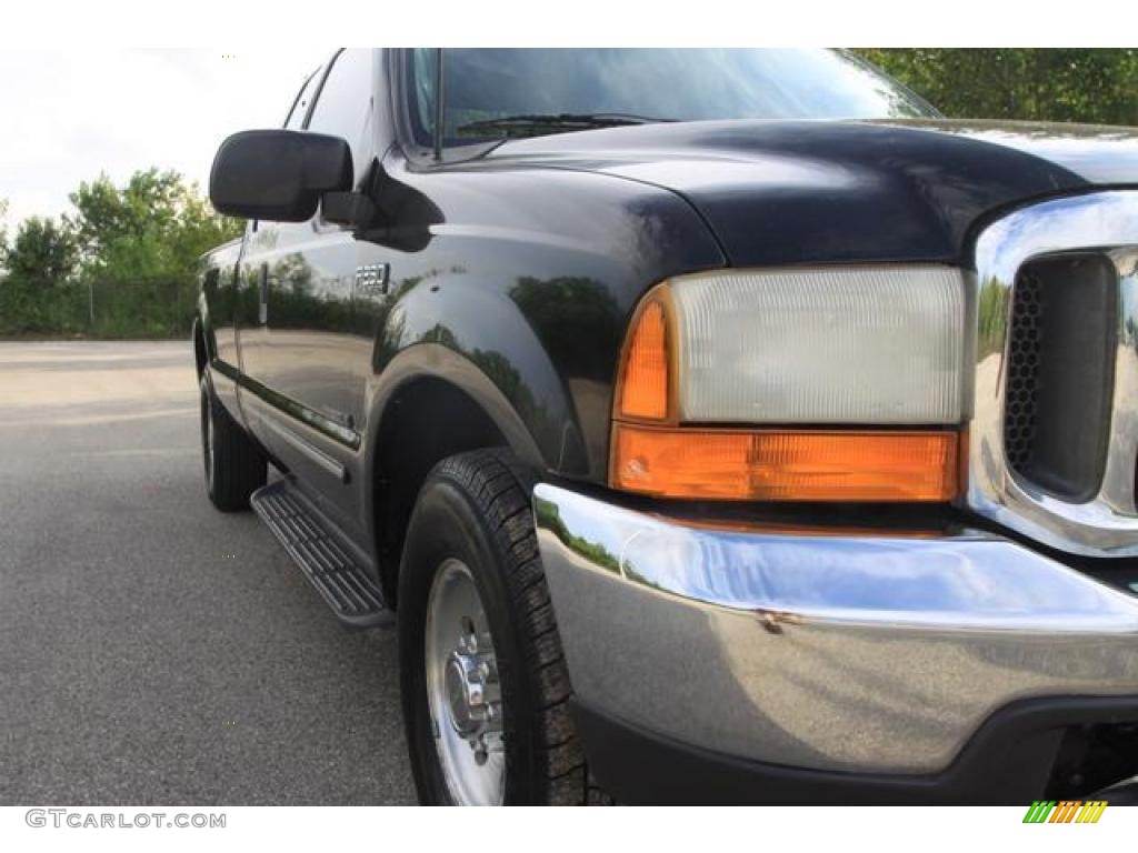 2000 F250 Super Duty XLT Extended Cab - Black / Medium Graphite photo #4