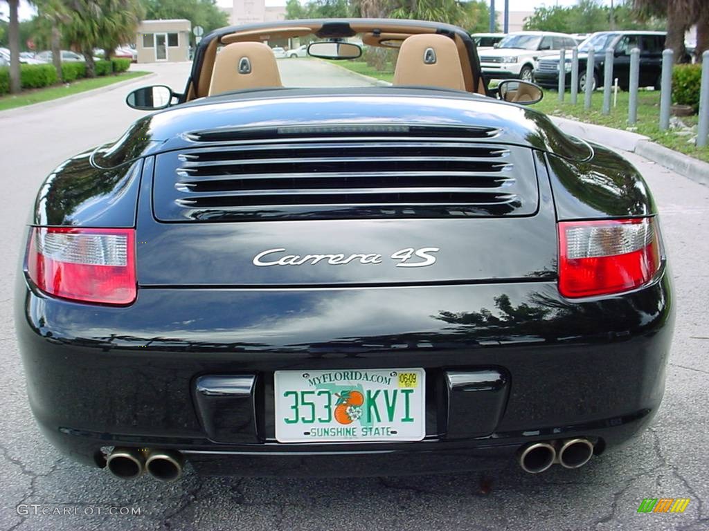2007 911 Carrera 4S Cabriolet - Black / Sand Beige photo #4
