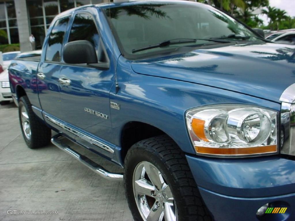 2006 Ram 1500 Laramie Quad Cab - Atlantic Blue Pearl / Medium Slate Gray photo #2