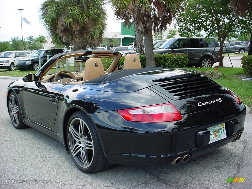 2007 911 Carrera 4S Cabriolet - Black / Sand Beige photo #5