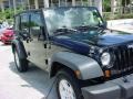 2009 Deep Water Blue Pearl Jeep Wrangler Unlimited X  photo #2